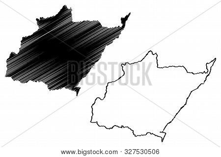North Governorate (lebanese Republic, Governorates Of Lebanon) Map Vector Illustration, Scribble Ske