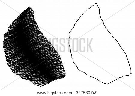 Benghazi District (districts Of Libya, State Of Libya, Cyrenaica) Map Vector Illustration, Scribble 