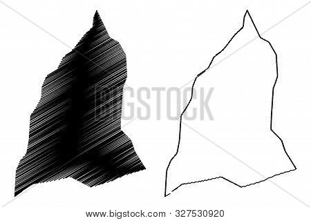 Jafara District (districts Of Libya, State Of Libya, Tripolitania) Map Vector Illustration, Scribble