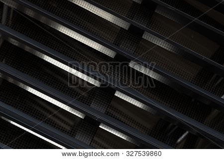 Close-up Of A Black Ventilation Grid With Gaps