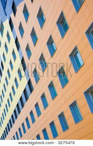 Vägg av moderna byggnaden