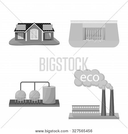 Vector Design Of Renewable And Environment Symbol. Set Of Renewable And Organic Stock Symbol For Web