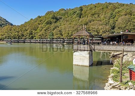 Sile,istanbul,turkey-october 13,2019.saklı Lake Is An Artificial Dam Lake Located In Karamandere Vil