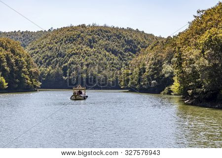Sile,istanbul,turkey-october 13,2019.saklı Lake Is An Artificial Dam Lake Located In Karamandere Vil