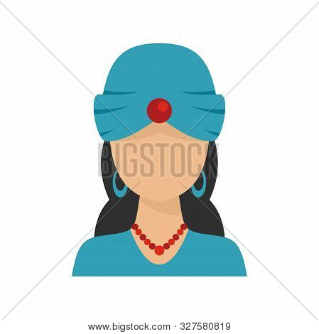 Woman Fortune Teller Icon. Flat Illustration Of Woman Fortune Teller Vector Icon For Web Design