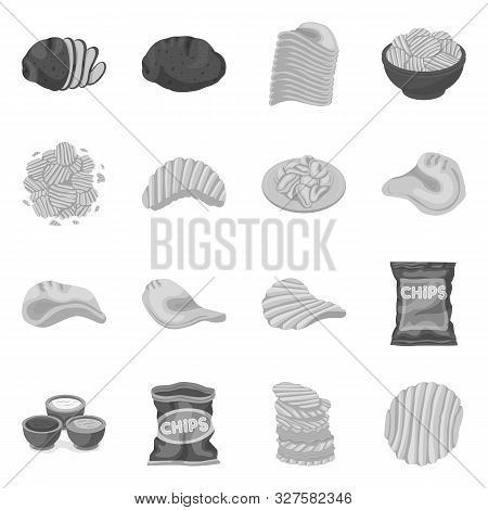 Vector Design Of Food And Snack Icon. Set Of Food And Popcorn Vector Icon For Stock.