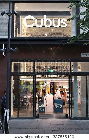 Stockholm, Sweden - August 22, 2018: Cubus Fashion Store In Stockholm, Sweden. The Brand Cubus Is Pa