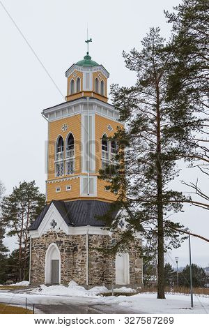 Kerimaki, Finland- 03 March 2015: View Of The Kerimaki Church, The Biggest Wooden Church In The Worl