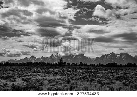 Grand Teton Mountain Range From A Viewpoint