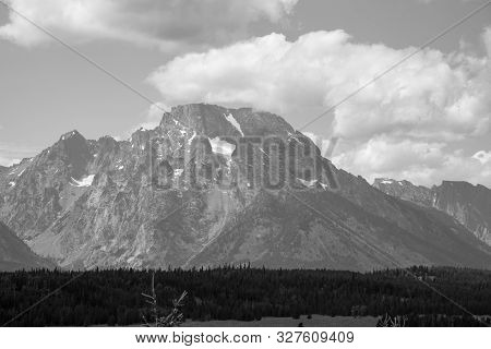 Grand Teton Mountain Range From A Viewpoint