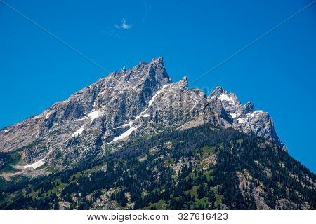 Peak Of Th Grand Teton By Jenny Lake