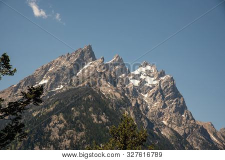 Peak Of Th Grand Teton By Jenny Lake