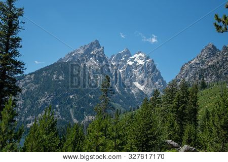 Peak Of Th Grand Teton By Jenny Lake