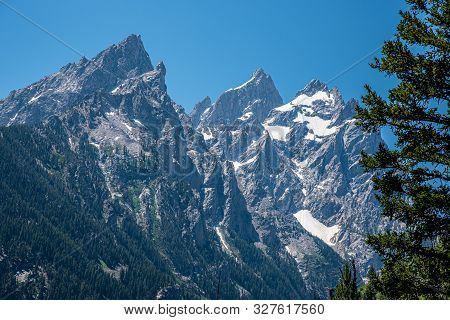 Peak Of Th Grand Teton By Jenny Lake