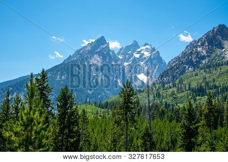 Peak Of Th Grand Teton By Jenny Lake