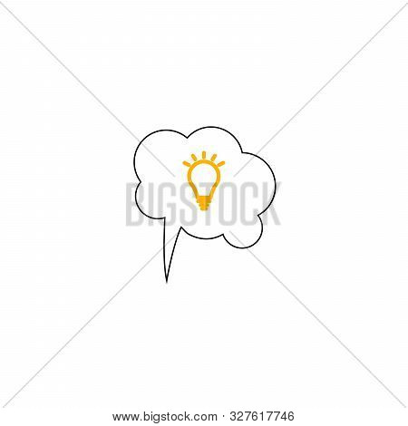 Talk Bubble Speech Icon. Talk About Idea. Idea Cloud. Stock Vector Illustration Isolated On White Ba