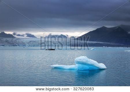 Stormy landscape at Jokullsarlon, Iceland, Europe