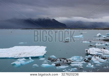 Stormy landscape at Jokullsarlon, Iceland, Europe
