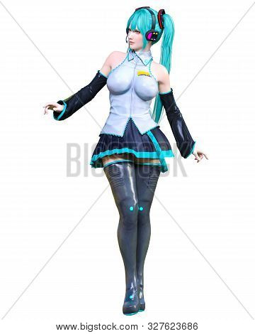 3D Comics Cosplay Anime Girl.