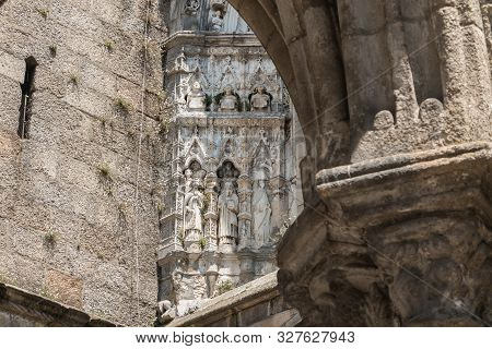 Architectural Detail Of The Church Of Nossa Senhora Da Oliveira In The Historic City Center Of Guima