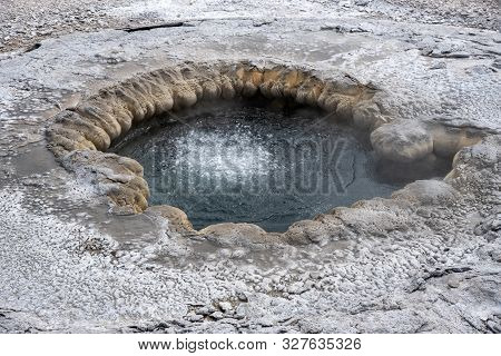 Geothermal Feature At Old Faithful Area At Yellowstone National Park (usa)