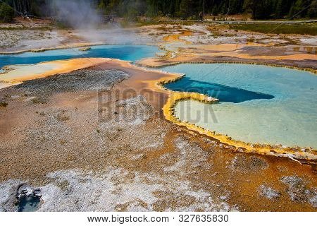 Geothermal Feature At Old Faithful Area At Yellowstone National Park (usa)