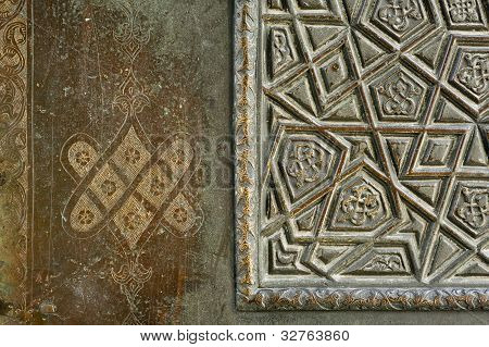 Bronze dør detaljer fra den blå moské, Istanbul, Tyrkiet