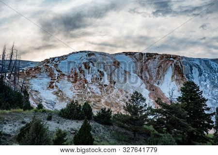 Minerva Terraces With Its Travertine Deposits
