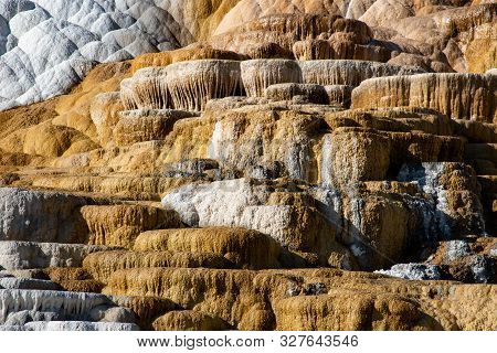 Minerva Terraces With Its Travertine Deposits