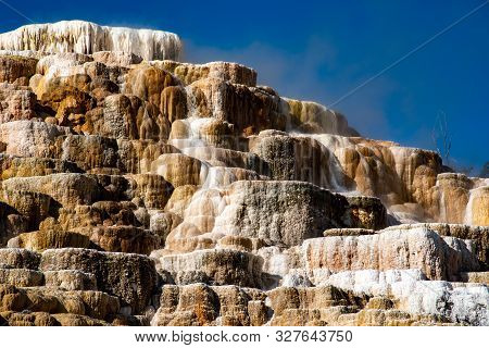 Minerva Terraces With Its Travertine Deposits