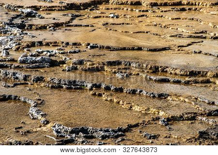 Travertine Deposits By Minerva Terrace