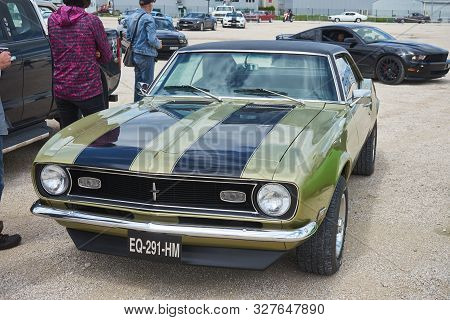 Pontarlier - Bourgogne Franche Comté France - June 16th 2019 - Black And Gold 1968 Chevrolet Camaro 