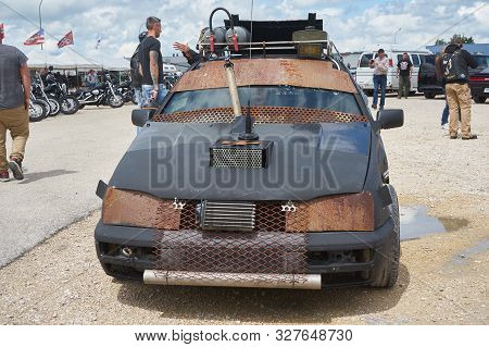 Pontarlier - Bourgogne Franche Comté France - June 16th 2019 - Visitor Of A Local Car Rallye Admires