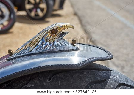 Pontarlier - Bourgogne Franche Comté France - June 16th 2019 - Eagle With Open Mouth Motorcycle Mudg