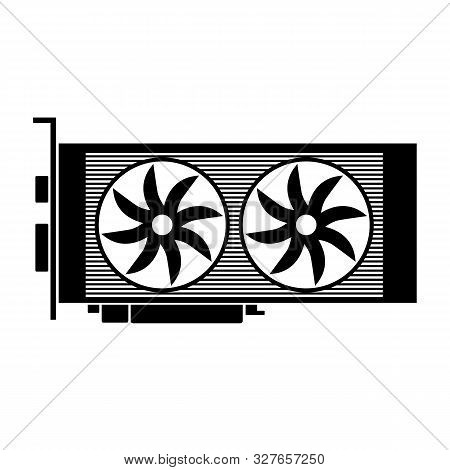 Video Card Icon On White Background. Vector Illustration.