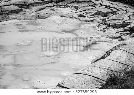 Geothermal Feature At Artists Painpots Area At Yellowstone National Park (usa)