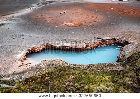 Geothermal Feature At Artists Painpots Geothermal Area At Yellowstone National Park (usa)