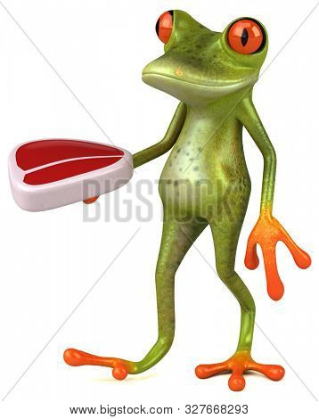 Fun 3D cartoon character tree frog