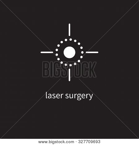 Laser Eyes Surgery, Lasik Line Icon, Medical Clinic Logo, Cataract, Miopia Treatment. Vector Sign