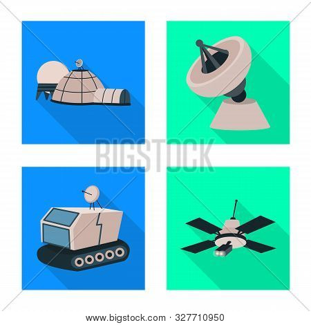 Vector Illustration Of Science And Cosmic Symbol. Set Of Science And Technology Stock Vector Illustr
