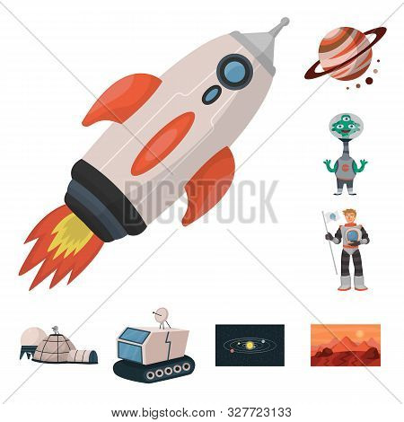 Isolated Object Of Space And Galaxy Symbol. Collection Of Space And Travels Stock Vector Illustratio