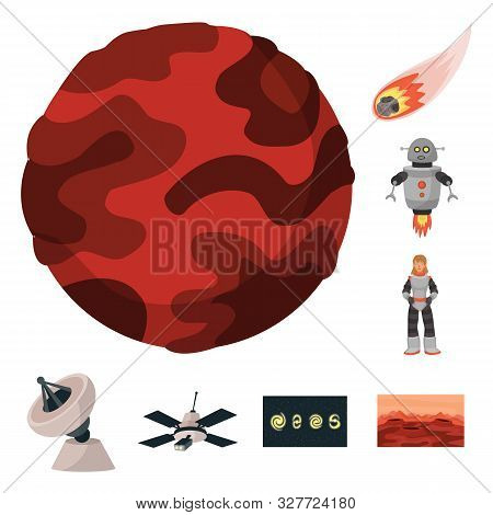 Vector Design Of Space And Galaxy Icon. Set Of Space And Travels Vector Icon For Stock.