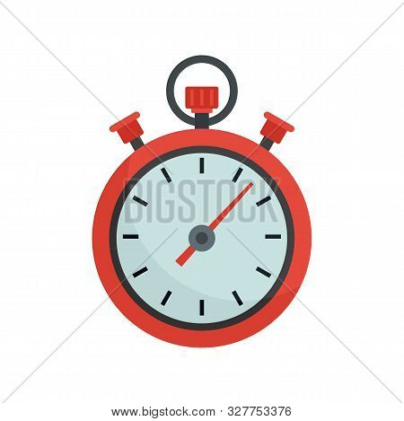Stopwatch Icon. Flat Illustration Of Stopwatch Vector Icon For Web Design