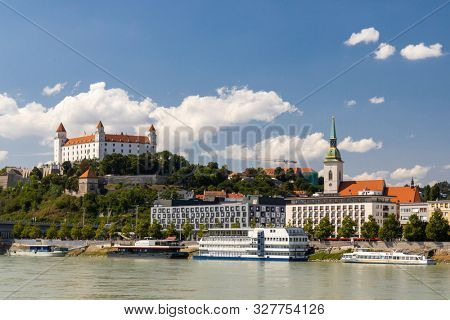 Bratislava castle and Danube river, Slovakia