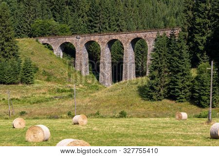 Chmarossky viaduct, old railroad, Telgart, Slovakia