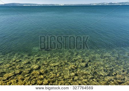 The Lake Of Bracciano, Rome, Lazio, Italy, At Trevignano Romano , In June