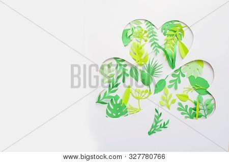 Happy St.patricks Day Shamrock Text Greeting Card