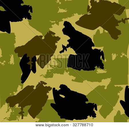The Texture Of A Military Uniform. Vector Illustration.