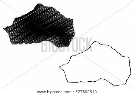 Murqub District (districts Of Libya, State Of Libya, Tripolitania) Map Vector Illustration, Scribble
