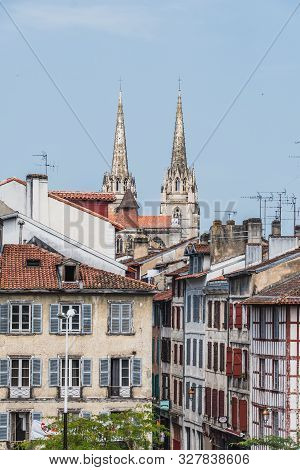 St Mary's Gothic Cathedral In The Center Of Bayonne, France